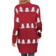 thumbnail image 4 of Cárdigans Largos Navideños para Mujer con Estampado de Árbol de Navidad, Larga, Abrigos de Punto Acogedores para las Fiestas Rojo M, 4 of 5