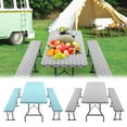 thumbnail image 1 of Waterproof Picnic Table Cover Set with Elastic Edges for Outdoor Dining and BBQs, 1 of 5