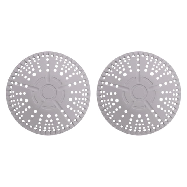 Colador de drenaje de cubierta de drenaje de 2 uds, recogedor de pelo multifuncional portátil, recogedor de drenaje de silicona para bañera, lavabo gris