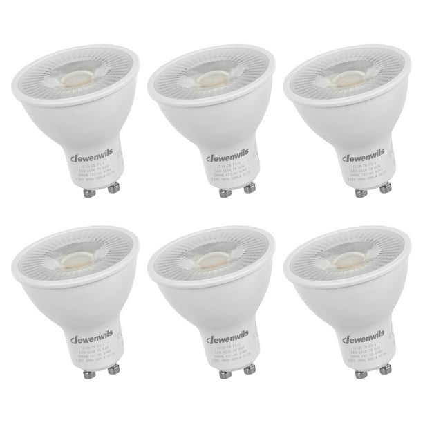 Ligner trappe bifald DEWENWILS GU10 LED Dimmable Bulb, 3000K Warm White Light, 500LM, 7W 50W  Replacement Spot Light Bulb 120V Twist Base, 6-Pack - Walmart.com