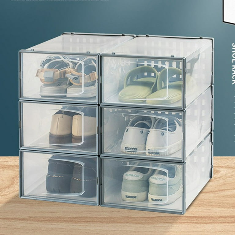 X XBEN 36 Pack Thickened Clear Plastic Stackable Shoe Boxes