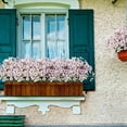 thumbnail image 2 of 20 Bundles Outdoor Artificial Flowers UV Resistant No Fade Fake Violet Flowers for Indoor Outside Hanging Plants Garden Patio Porch Window Box Home Wedding Farmhouse Decor (Blue), 2 of 5