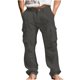 thumbnail image 2 of Ceisia Men's Cotton-Linen Blend Loose Straight Leg Cargo Pants with Multi Pockets Dark Gray XL Gifts, 2 of 9