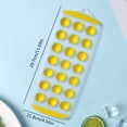 thumbnail image 3 of Cosmug Flexible 21-Cavity Round Silicone Ice Cube Tray with Lid, Non-Stick Easy-Release Ice Mold for Freezer, for Cocktails, Lemonade, and Party Drinks, 11.7" x 4.6" x 0.9", 3 of 5