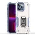 thumbnail image 2 of For iPhone 15 OPTIMUM Magnetic Ring Stand Hybrid Case Cover - White, 2 of 4