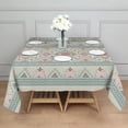 thumbnail image 3 of Orange and Purple Diamond Shaped Geometric Boho Pattern Square Tablecloth,Waterproof Square Table Cover,Wipeable Spillproof Washable Table Cover for Home Kitchen Party Decor 52"x52"(132x132cm), 3 of 6