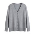 thumbnail image 1 of Women‘s Soft Cardigans Lightweight Casual Button Up Knitted Sweaters Cardigan Outerwear Long Sleeve Fall Coat, 1 of 5