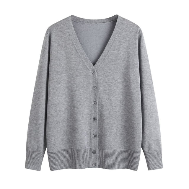 Women‘s Soft Cardigans Lightweight Casual Button Up Knitted Sweaters Cardigan Outerwear Long Sleeve Fall Coat