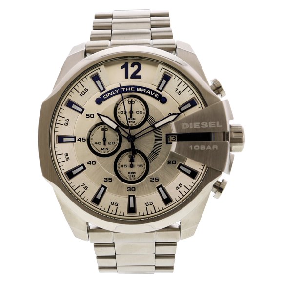 Diesel Men's DZ4477 Silver Stainless-Steel Japanese Chronograph Fashion Watch