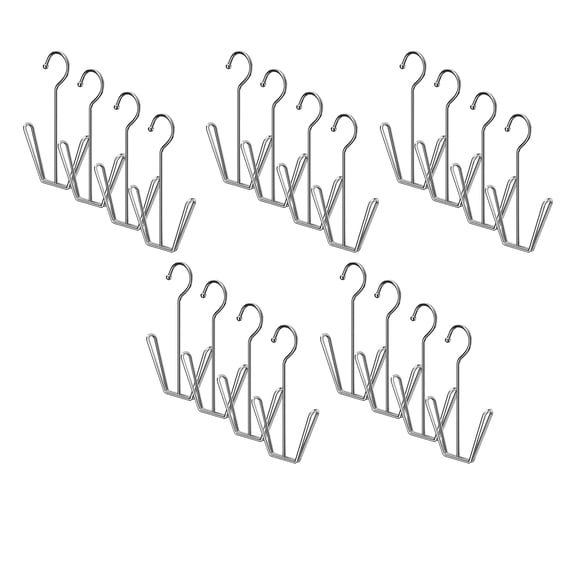 Amosfun Plated Silver Stainless Steel Shoe Organizer U-Shape Efficient Drying 20Pcs