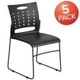 thumbnail image 3 of Flash Furniture Hercules Series Adult Sled Base Air-Vent Back Stack Chairs, Set of 5, Black, 3 of 15