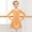 Earthy Yellow, variant on Girls Leotard Dress, Long Sleeve Solid Color with Attached Skirt, Ballet Practice Wear, Dance Class & Recital Costume Pink 120