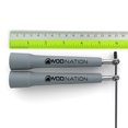 thumbnail image 3 of WOD Nation Adjustable Speed Jump Rope - Grey, Classic Speed Rope - Home Gym & Exercise Equipment for Fitness, Boxing, MMA & Cardio - Workout Equipment for Men, Women & Kids, 3 of 8