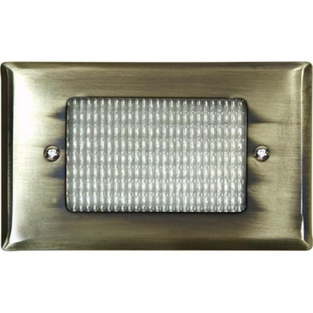 

Dabmar Lighting LV618-ABS Brass Recessed Open Face Brick Step & Wall Light Antique Brass - 1.95 x 4.83 x 3.10 in.