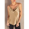thumbnail image 3 of POGLIP Women's Apricot Cowl Neck Spaghetti Straps Tank Top, 3 of 6