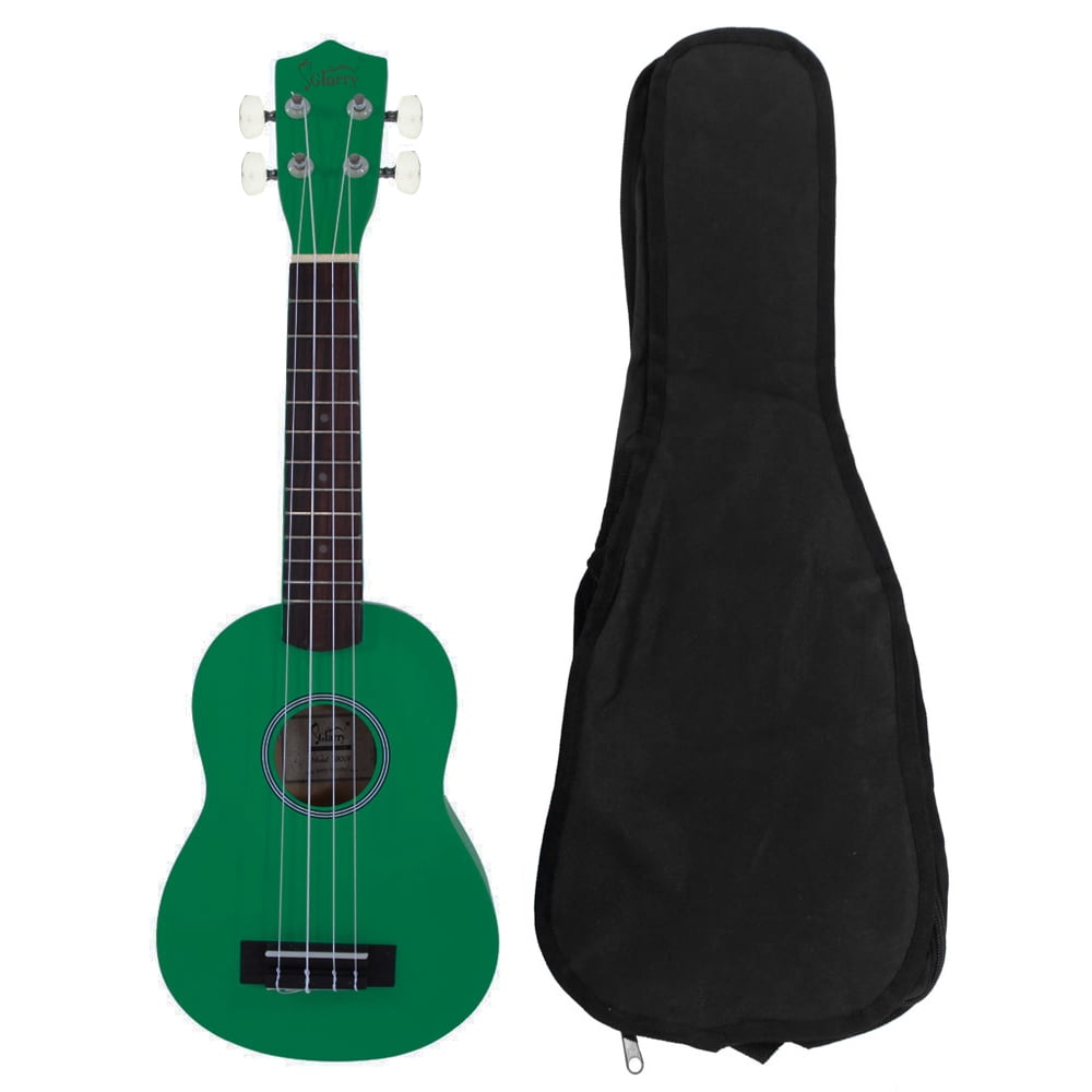 Lowestbest 21" Rosewood Fingerboard Basswood Soprano Ukulele with Bag, Green Lowestbest 21" Rosewood Fingerboard Basswood Soprano Ukulele with Bag, Green