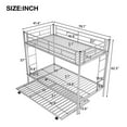 thumbnail image 4 of Twin over Twin Bunk Bed with Trundle, Easy Assembly, Includes 2 Ladders & 4 Easy-Glide Casters, 4 of 14