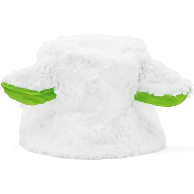 Gorro de pescador peludo para mujer, gorro de pescador con orejas de oveja y pelo largo, cálido para invierno