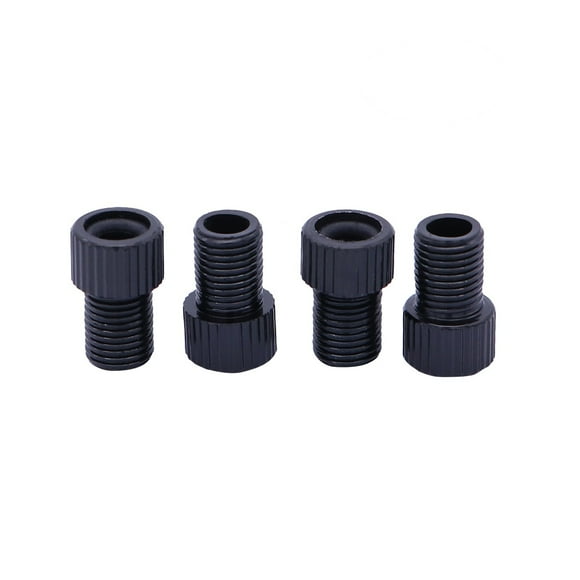 KAKOWELY Presta to Schrader adapter Converted Use for Bike Pump with Aluminum Alloy Material Black Color Fits Most Bicycles 4 PCS,0.59"X0.39"X0.39"