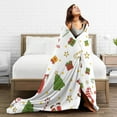 thumbnail image 5 of ZICANCN Throw Blanket Christmas Cute Tree Snowman , Couch Ultra Soft Micro Fleece Sofa Bed Camping Travel Blanket for Adults, 80"x60", 5 of 8