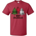 thumbnail image 3 of Inktastic Merry Christmas Plaid Trees T-Shirt, 3 of 5