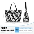 thumbnail image 4 of Xecao Lilies Flowers for versatile beach bag for women includes zipper pockets and waterproof material, ideal for vacations and adventures., 4 of 7