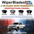 thumbnail image 2 of 2017 Honda Ridgeline Beam Wiper Blades Wipers w/2yr Warranty (Set of 2) (WiperBladesUSA), 2 of 5