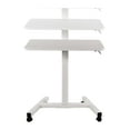 thumbnail image 5 of ErgoMax BX4319WT 43.4 in. Tall Adjustable Laptop Desk, White, 5 of 6