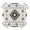 Gray Beige, variant on Black Geometric Round Fitted Tablecloth with Elastic Edge, Waterproof Table Cloth Table Cover for 45"-54" Tables, Greek Key Design Abstract Modern Art Tablecloths for Dining Picnic Indoor Outdoor