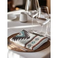 thumbnail image 6 of Turquoise Beige Boho Cloth Napkins Set of 8 Reusable Dinner Napkins, Vintage Ethnic Tribal Southwestern Cocktail Napkin Washable Table Napkins for Wedding/Holiday Party/Baby Shower 20"x20", 6 of 7