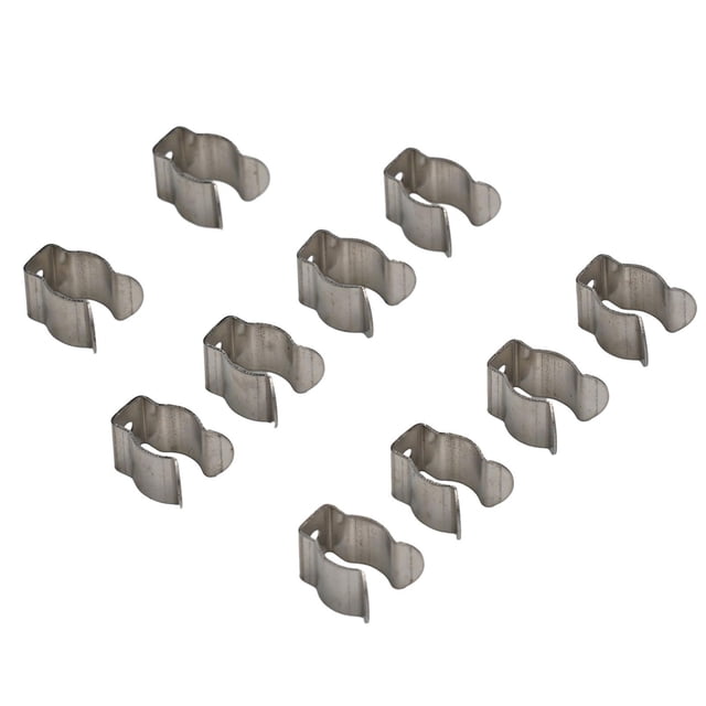 Cateissary 10 clips de resorte de acero inoxidable, clips de herramientas de acero de resorte de tipo abierto, resistentes, 12 mm, paquete de 10 Iluminación novedosa
