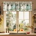 thumbnail image 2 of Fall Thanksgiving Pumpkin Kitchen Curtains Valances and Tiers 3 Piece Set,Eucalyptus Buffalo Plaid Rod Pocket Kitchen Curtain over Sink Window,Farmhouse Cafe Curtains for Autumn Decor 36 Inch (Blue), 2 of 6
