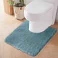 thumbnail image 4 of Microfiber Bathroom Floor Mat Non-Slip Water Absorbent Drying Foot Mat Toilet Carpet 50x50cm, 4 of 5