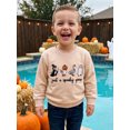 thumbnail image 3 of RUINIXCW Toddler Baby Boy Girl Halloween Sweatshirt Outfit Infant Fall Winter Clothes Pumpkin Ghost Letters Embroidery Crew Neck Pullover Shirts Tops, 3 of 10