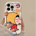 thumbnail image 3 of Linda funda de silicona a prueba de golpes c-crayon s-shinchan 3D Wave para iPhone 15 14 13 12 11 Pro Max X XR XS 8 7 6 6S Plus SE 2020, 3 of 5