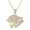 Yellow Gold, variant on Round Shape White Natural Diamond Black Panther 10k Solid Rose Gold Pendant Necklace (1.15 cttw)