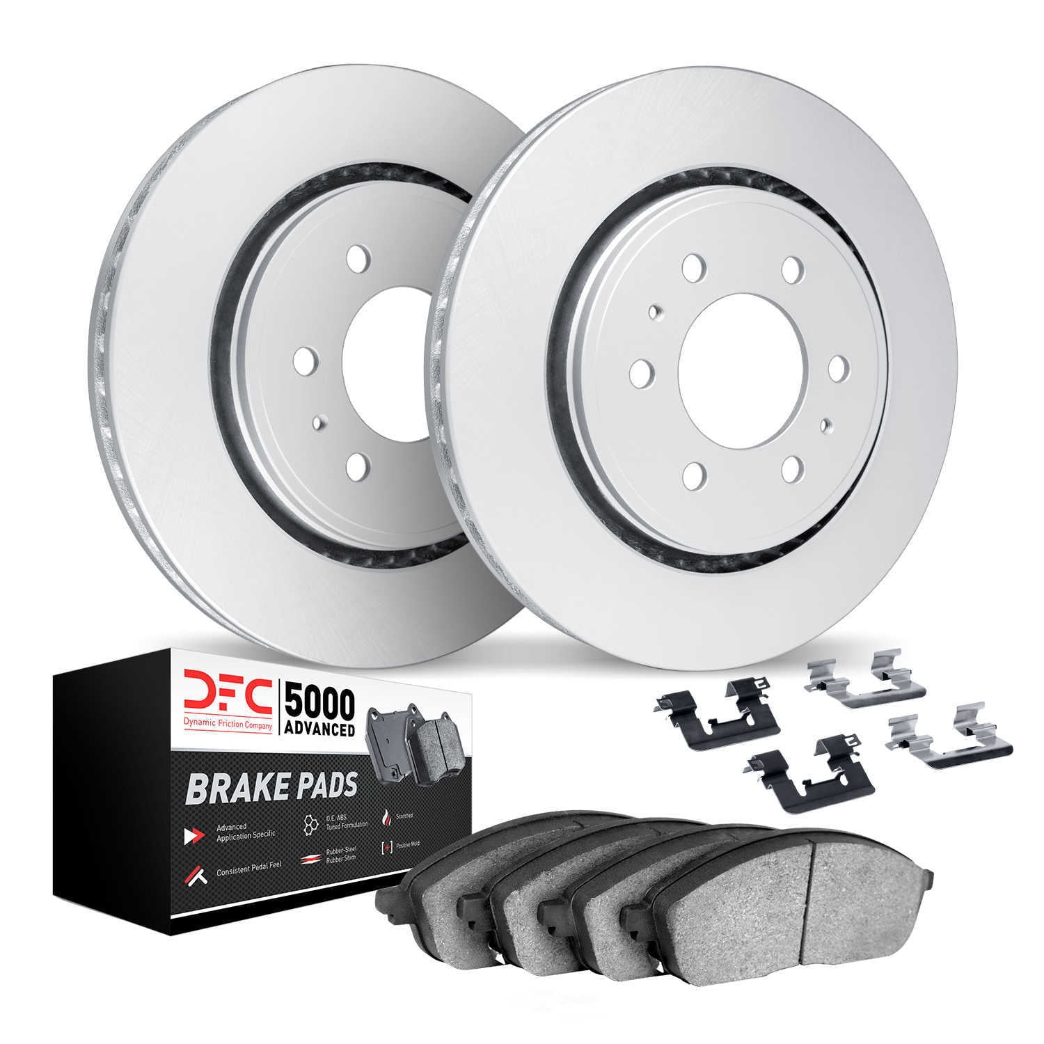 Dynamic Friction Company 4512-21069 DFC GEOSPEC Coated Rotors with 5000 Brake Pads - Ceramic and