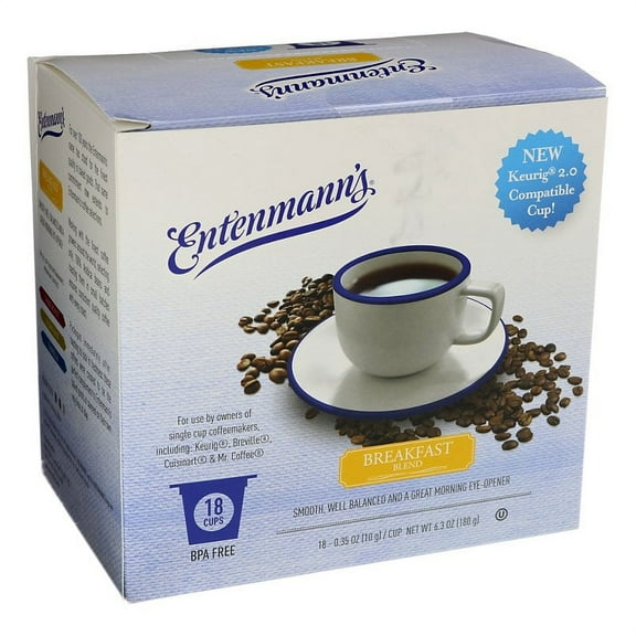 Entenmann's Breakfast Blend Single Serve K-cup Coffee, 18 count box