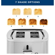 GE 2-Slice Toaster with Extra Wide Slots and Removeable Crumb Tray, Stainless Steel
