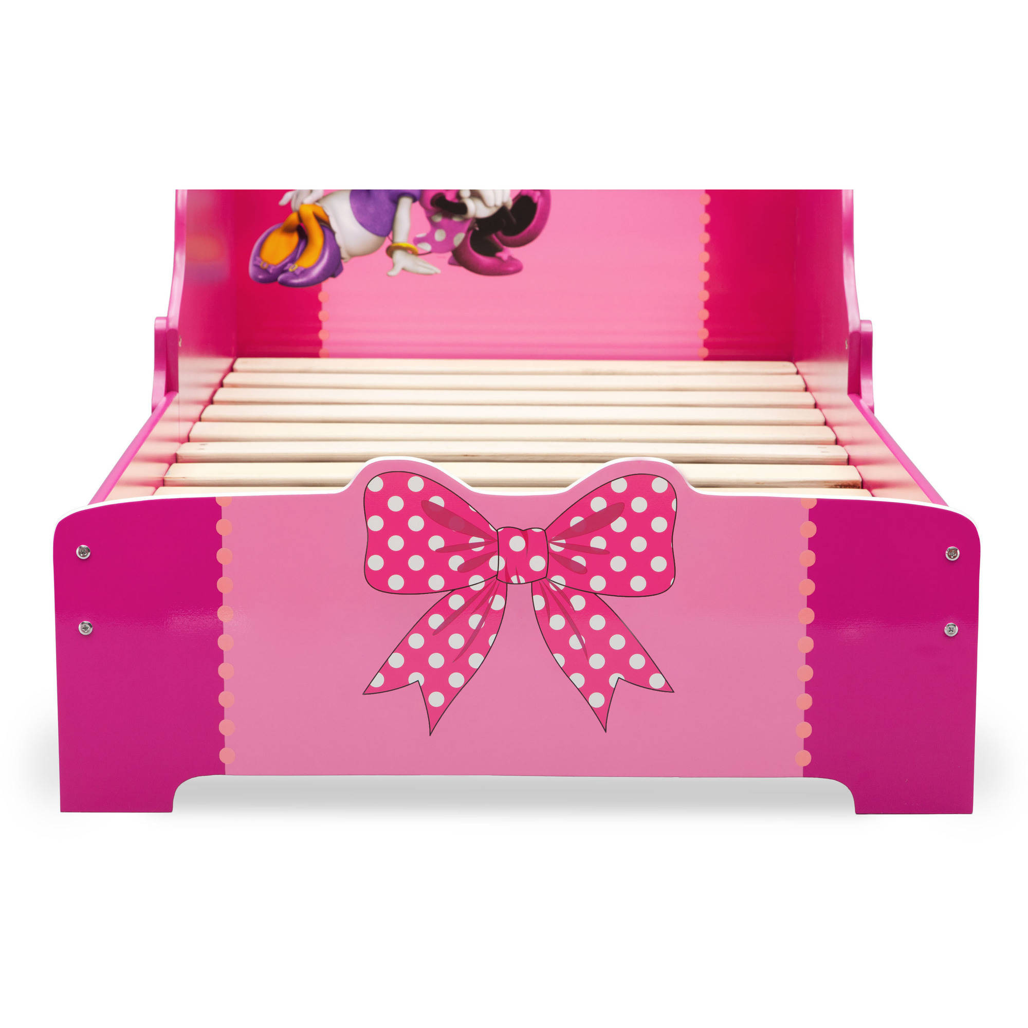 Girls Toddler Bed Disney Minnie Mouse Wood Frame Modern Bedroom