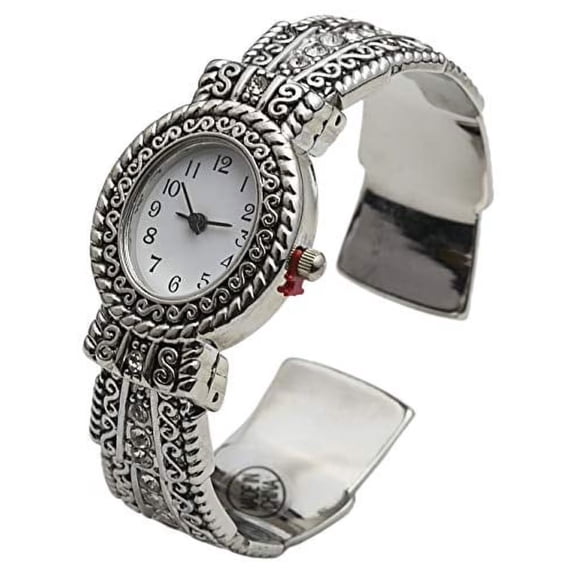 Excellent Watches- Gold-Tone Bangle Watch for Women's with Rhinestone Metal Strap
