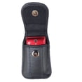 thumbnail image 3 of Black Leather Vertical Case with Pinch Clip fits LG Exalt LTE Flip Phone, 3 of 6