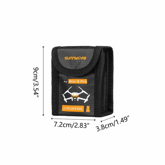 Dvkptbk Sunnylife Mini 3 Pro Battery Bag Explosion Proof Battery Bag Fireproof Battery Safe Bag Battery Protection Bag Battery Storage Case