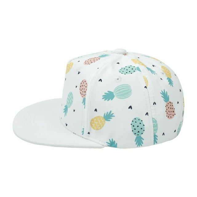 MIASHUI Kids Outdoor Baseball Cap Toddlers Adjustable Trucker Hat Print Sun Hats,White,One Size
