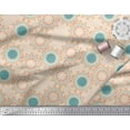 thumbnail image 3 of Soimoi White Rayon Crepe Fabric Sun Mandala Print Fabric by Yard 46 Inch Wide, 3 of 3