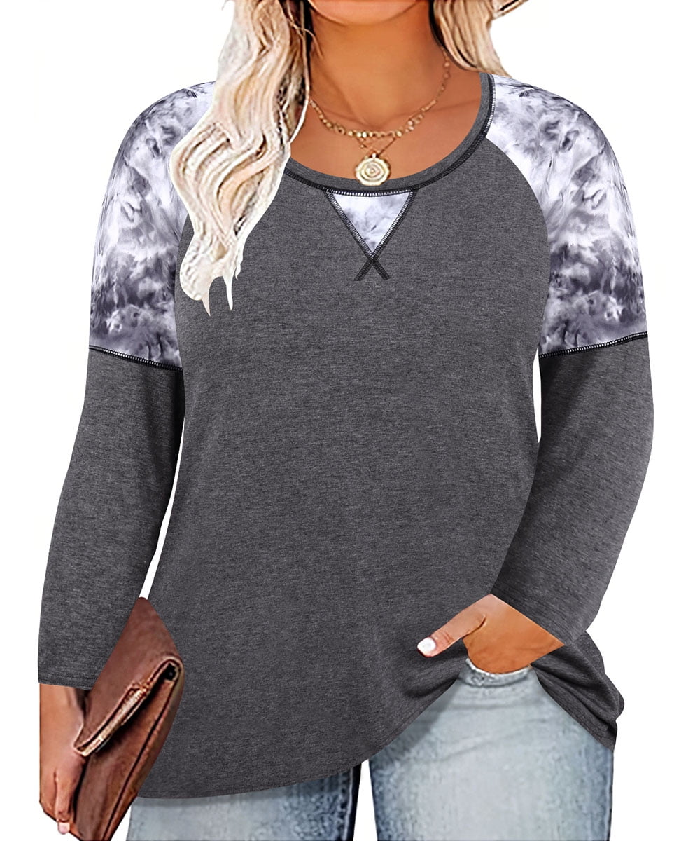 Plus Size Women's Summer Tops - Lace Sleeve Tunic In Floral, Leopard, Or Tie Dye (XL-5XL) - View #9