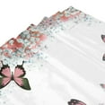 thumbnail image 6 of Pink Butterfly Floral Shower Curtain for Bathroom Pink Wildflower Plant Bathroom Shower Curtain Nature Animal Flower Landscape Shower Curtain Bath Accessories Home Decor with 12 Hooks 72x78 Inches, 6 of 6