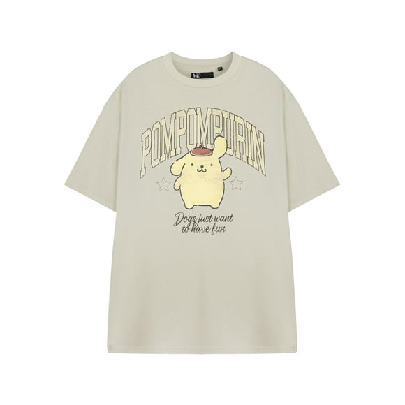 Hello Kitty & Friends T-Shirt à Manches Courtes Beige pour Femmes