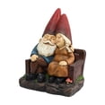 thumbnail image 5 of Hi-Line Gift Ltd. Whimsical Serenity: Robert & Sofia Gnome Couple on Bench, Eyes Closed in Love, 5 of 6