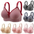 thumbnail image 1 of SYVGVA Womens Bra And Underwear For Women Adjustable Thin Gathered Bra No Steel Rings Comfortable Daily Support,Wine,XXL, 1 of 6